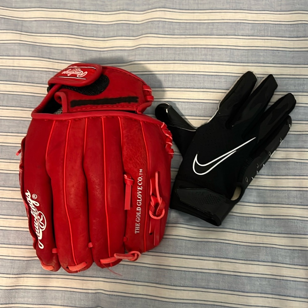 ⚾️RAWLINGS HIGHLIGHT ALL LEATHER SHELL left hand baseball mitt H105S. NIKE GLOVE